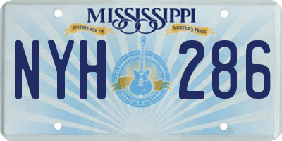 MS license plate NYH286