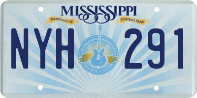 MS license plate NYH291