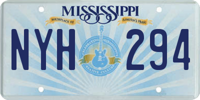 MS license plate NYH294