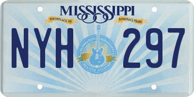MS license plate NYH297