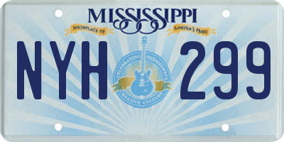 MS license plate NYH299