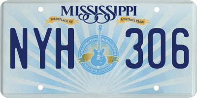 MS license plate NYH306