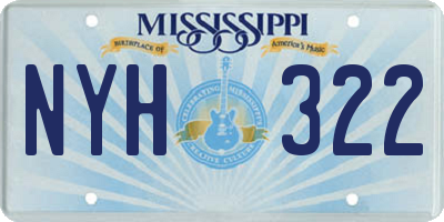 MS license plate NYH322