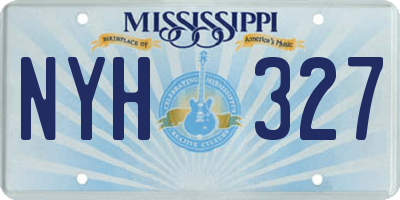 MS license plate NYH327