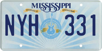 MS license plate NYH331