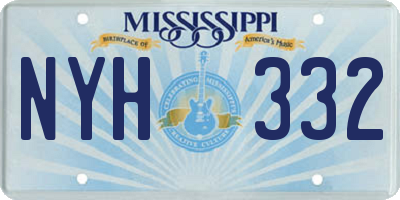 MS license plate NYH332