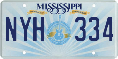 MS license plate NYH334