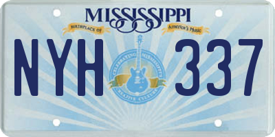 MS license plate NYH337