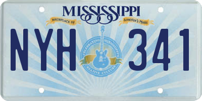 MS license plate NYH341