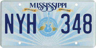 MS license plate NYH348