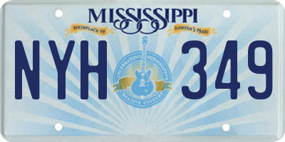 MS license plate NYH349