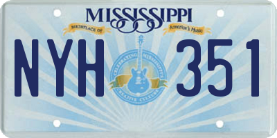 MS license plate NYH351