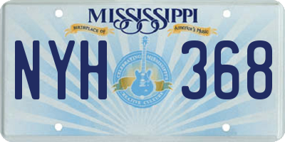 MS license plate NYH368