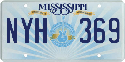 MS license plate NYH369