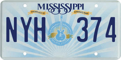 MS license plate NYH374