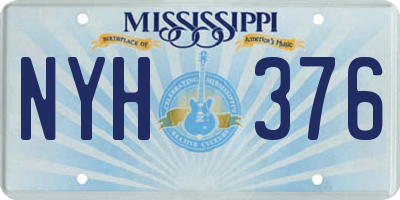 MS license plate NYH376