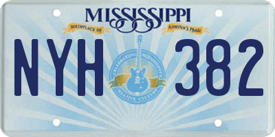 MS license plate NYH382