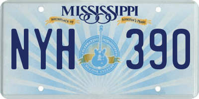 MS license plate NYH390
