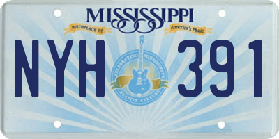MS license plate NYH391