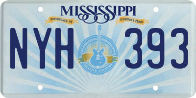 MS license plate NYH393