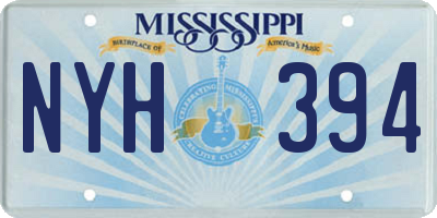 MS license plate NYH394