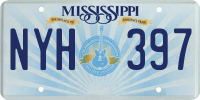 MS license plate NYH397