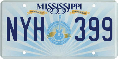 MS license plate NYH399