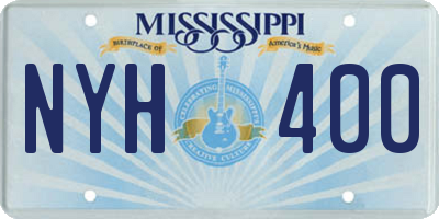 MS license plate NYH400