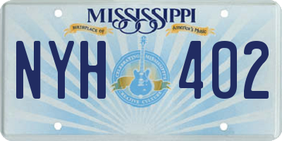 MS license plate NYH402