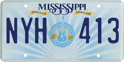 MS license plate NYH413