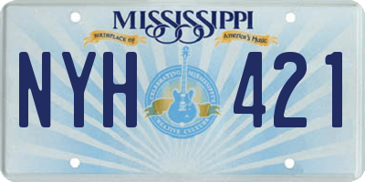 MS license plate NYH421