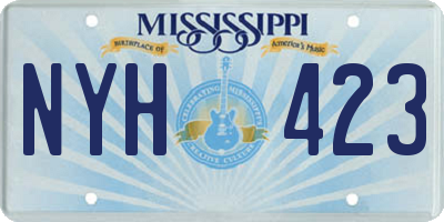 MS license plate NYH423
