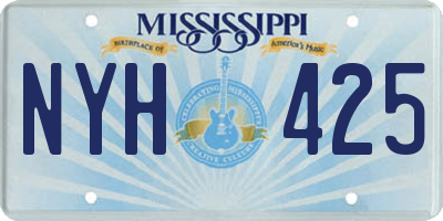 MS license plate NYH425