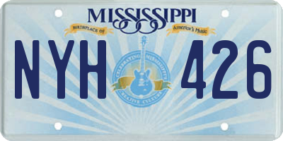 MS license plate NYH426