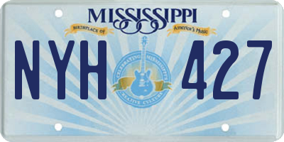 MS license plate NYH427