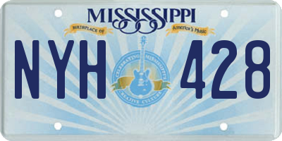 MS license plate NYH428