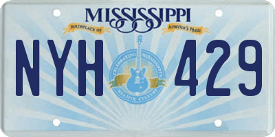 MS license plate NYH429