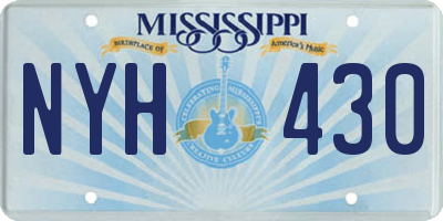 MS license plate NYH430