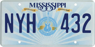 MS license plate NYH432