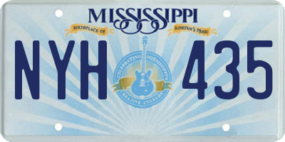 MS license plate NYH435