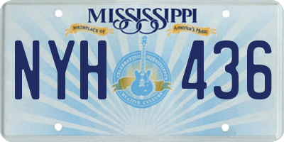 MS license plate NYH436