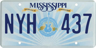 MS license plate NYH437