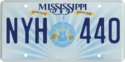 MS license plate NYH440