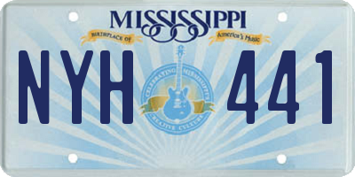 MS license plate NYH441