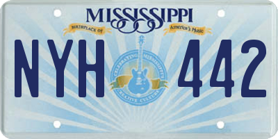 MS license plate NYH442