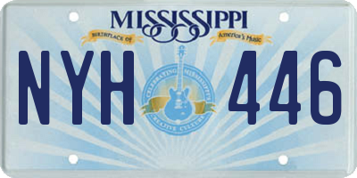 MS license plate NYH446