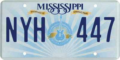 MS license plate NYH447