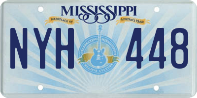 MS license plate NYH448