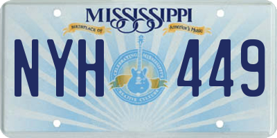 MS license plate NYH449