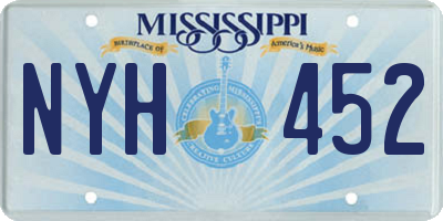 MS license plate NYH452